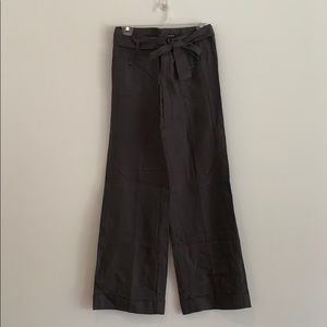 Women's high waisted, wide leg linen pants